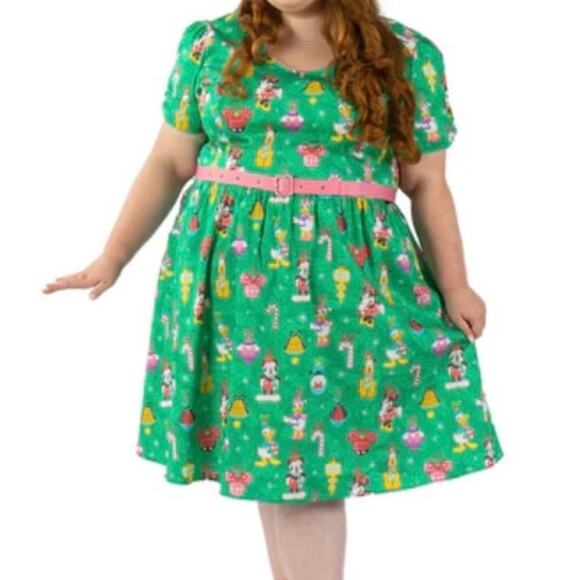 Loungefly Stitch Shoppe Holiday Disney Mickey and Friends Dress 3X - Picture 11 of 12